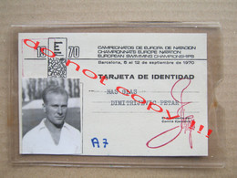 EUROPEAN SWIMMING CHAMPIONSHIPS, CAMPEONATOS DE EUROPA DE NATACIÓN / ID Card, TARJETA DE IDENTIDAD - Barcelona ( 1970 ) - Natación