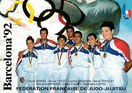 Barcelona 92  Fédération Française De Judo-Jujitsu (Nowack Meignan Douillet Damaisin .... TBE - Kampfsport