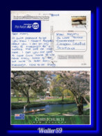 2008 New Zealand Postcard Christchurch Avon River Posted To Scotland - Storia Postale