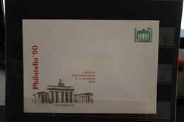 DDR 1990, Ganzsache: Philatelia '90; Wertstempel  50 Pf. Bauwerke Und Denkmäler, Brandenburger Tor - Privé Briefomslagen - Ongebruikt