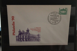 DDR 1990, Ganzsache: Philatelia '90; Wertstempel  50 Pf. Bauwerke Und Denkmäler, Brandenburger Tor - Privé Briefomslagen - Gebruikt