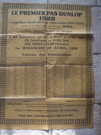 19032021 - AFFICHE "LE PREMIER PAS DUNLOP 1928 " "UNION VELOCIPEDIQUE DE FRANCE " - Cycling