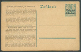 E.P. Carte Germania 5 Centimes S/5pfg, Neuve, Avec repiquage Bilingue De La Banque Nationale De Belgique. R. - Superbe - - Autres & Non Classés