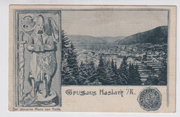 GRUSS AUS HASLACH   DE STEINERNE MANN VON HASLE - Haslach