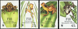 Fiji 1988 Yvertn° 587-590 *** MNH Cote 25 Euro  Faune WWF Grenouilles Frogs Kikkers - Gebruikt