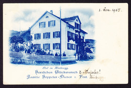1904 Gelaufene AK: Post In Hingeregg. Stempel Hinteregg Und Esslingen ZH. - Egg