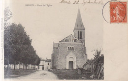 Brioux Place De L'eglise   1908 - Brioux Sur Boutonne