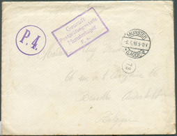 Enveloppe (man. Kriegsgefangenen Sendung) Dc MUNSTER 6.6 1916 + Grife Geprüft Postprüfungsstelle Munsterlager F.a.   + G - Prisonniers