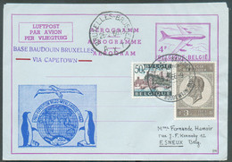 BELGIUM Enveloppe Aerogramme 4Fr. + Tp  3Fr. Et 0,50  Obl. Sc BASE ROI BAUDOUIN ANTARTICA Du 15-2-1966 Vers Bruxelles (2 - Sonstige & Ohne Zuordnung