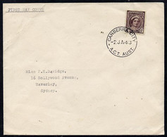 Australia 1943 KG6 1d Brown-purple On Plain Typed Addressed Cover With Clear First Day Cancel (SG203) - Mint Stamps