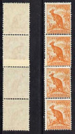 Australia 1937-49 KG6 Kangaroo 1/2d Coil Join Strip Of 4 U/m, SG 179a - Ungebraucht