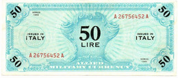 Italia - Occupazione Alleata 50 Lire 1943 Flc - Occupation Alliés Seconde Guerre Mondiale