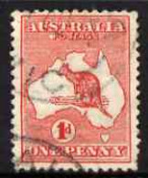 Australia 1913-14 Roo 1d Red Good Used With Large White Flaw To Left Of Postage, SG 2var - Neufs