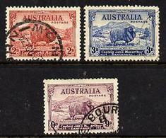 Australia 1934 Macarthur Set Of 3 Heavy Cds Cancels SG 150-2 - Ongebruikt