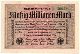 Germania - 50.000.000 Mark 1923    +++++++ - 50 Miljoen Mark
