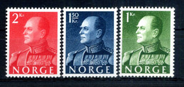 1969 NORVEGIA SET MNH ** 551/553 Re Olav V - Ungebraucht