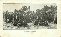 Northern Mariana Islands, SAIPAN, Native Kanakas (1900s) Stereoview Postcard - Northern Mariana Islands