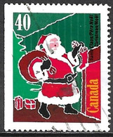 Canada 1991. Scott #1339a Single (U) Christmas, Santa Claus At Fireplace - Single Stamps