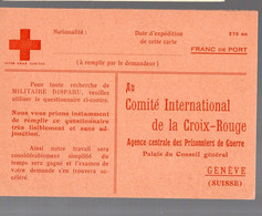 (Croix-rouge)  Carte En Franchise  (neuve)     (P28702) - Croix Rouge