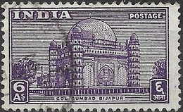 INDIA 1949 Gol Gumbad, Bijapur - 6a - Violet FU - Gebruikt