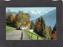 102021     Svizzera,  Beatenberg,  Postauto Mit Eiger, Monch,  Jungfrau,  VG  1961 - BE Bern