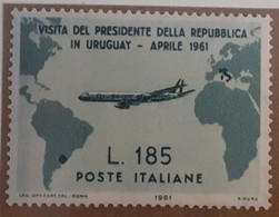 ITALIA REPUBBLICA 1961 VISITA DEL PRESIDENTE GRONCHI LIRE 185 - 1961-70: Mint/hinged
