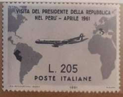 ITALIA REPUBBLICA 1961 VISITA DEL PRESIDENTE GRONCHI LIRE 205 - 1961-70: Mint/hinged
