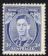 Australia 1937-39 KG6 3d Blue Die 1a Fine Mounted Mint, SG 168b Cat £140 - Nuovi