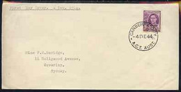 Australia 1944 KG6 2d Purple On Plain Typed Addressed Cover With Clear First Day Cancel (SG205) - Nuevos