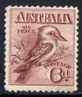 Australia 1913-14 Kookaburra 6d Fresh Mounted Mint But Creased SG19 - Ungebraucht