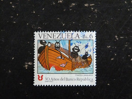 VENEZUELA YT 1381 OBLITERE - BANQUE DE LA REPUBLIQUE CREDIT AUX PECHEURS PECHE FOURMI ANT - Venezuela