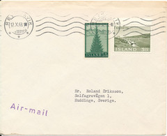 Iceland Cover Sent To Sweden Reykjavik 12-10-1963 - Briefe U. Dokumente