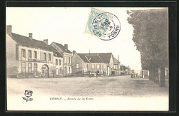 CPA Veron, Route De La Gare - Veron