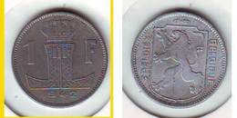 1 Franc Zinc 1942 FL/FR - 1 Franc