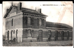 1. Beuvraignes. La Gare. Edit. Audin, Phot. , Phototypie Paris Baudignière. - Beuvraignes