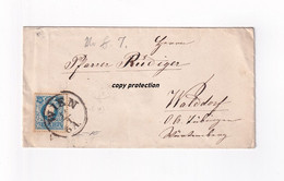 Wien 1859, Kaiserkopfausgabe, 15 Kreuzer, Alter Briefumschlag, Nach Waldorf Tübingen, ANK 15, Österreich Briefmarke - Brieven En Documenten