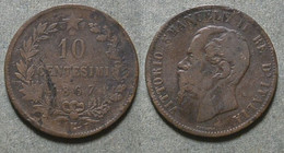 Italia: 10 Centesimi KM.11.3 (H), 1867 H, Birmingham   (B1/25 - Otros & Sin Clasificación