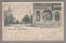 FR 68 Haut Rhin St.Ludwig (Elsass) 1905-06-04 Foto Hüningerstrasse August Meyer Papeterie - Saint Louis
