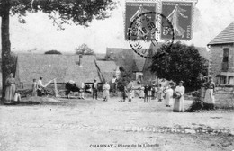 CHARNAY (Doubs) - Place De La Liberté; Circulée En 1911. Coins Très Lég. Arrondis. - Andere Gemeenten