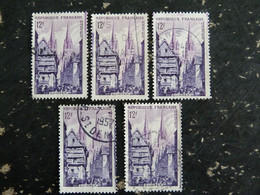 LOT FRANCE YT 979 QUIMPER FINISTERE BRETAGNE AVEC DEFAUT ESSUYAGE DANS LES MARGES - VARIETE - Usati