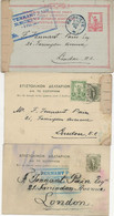 GRECE - LOT DE 3 ENTIERS POSTAUX -ANNEE 1903-1906 - Postal Stationery