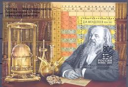 2019. Russia, Internsational Year Of The Periodic Table Of Chemical Elements, D. Mendeleev, S/s With OP, Mint/** - Nuovi