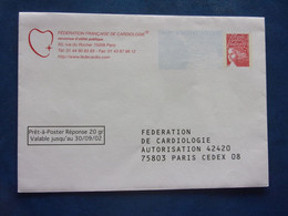 Enveloppes Réponse Marianne Du 14 Juillet Luqet Fédération De Cardiologie Paris - PAP : Antwoord /Luquet