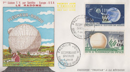 Enveloppe   FDC  1er  Jour   REUNION    Paire   Télécommunications  Spatiales    SAINT  DENIS    1963 - Sonstige & Ohne Zuordnung