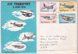 633-636 FDC Gelaufen NachBlomfield Hills USA - Flugzeuge - Briefe U. Dokumente