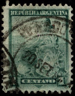 Argentina 1899 Mi 100A Allegory, Liberty Seated - Oblitérés