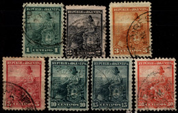 Argentina 1899-1903 Mi 100_114 Allegory - Oblitérés