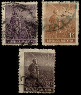 Argentina 1911 Mi 156-158 Agricultural Workman - Usados