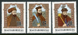 HUNGARY 1992 Princes Of Transylvania MNH / **.  Michel 4217-19 - Nuevos