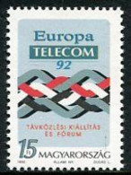 HUNGARY 1992 Telecom Exhibition MNH / **.  Michel 4215 - Unused Stamps